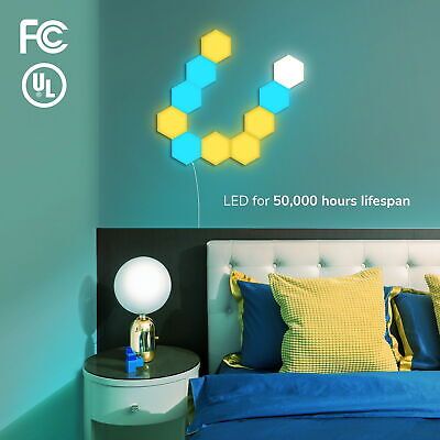 10 Pcs LED Sensitive Hexagon Light Magnetic Quantum Modular Lamp DIY Home Dcor - Trend Times Toy Stores