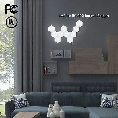 10 Pcs LED Touch Sensitive Hexagon Modular Light DIY Quantum Magnetic Lamp Gifts - Trend Times Toy Stores