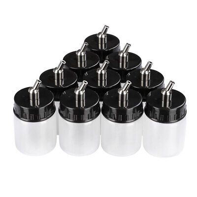 10 Pcs Plastic Airbrush Bottles Dual Action Jars Lid Siphon Feed Paint Cup 22 cc - Trend Times Toy Stores