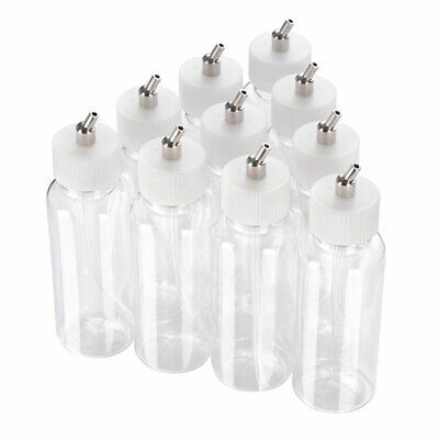 10 Pcs Plastic Airbrush Bottles Dual Action Jars Lid Siphon Feed Paint Cup 80 cc - Trend Times Toy Stores
