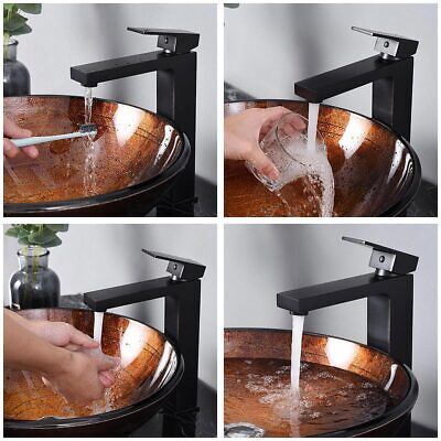 10" Sink Faucet Vanity Basin Square Mixer Tap Single Handle Oil-Rubbed Bathroom - Trend Times Toy Stores