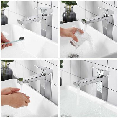 10" Sink Faucet Vanity Basin Square Mixer Tap Single Handle Polished Bathroom - Trend Times Toy Stores