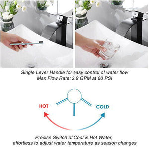 10" Sink Faucet Waterfall Bath Basin Mixer Tap Single Handle Oil-Rubbed Bathroom - Trend Times Toy Stores