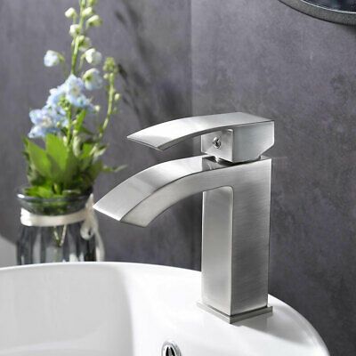 10" Sink Faucet Waterfall Bathroom Bath Basin Mixer Tap Single Handle Brushed - Trend Times Toy Stores