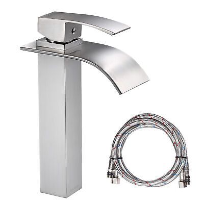10" Sink Faucet Waterfall Bathroom Washing Basin Mixer Tap Single Handle Brushed - Trend Times Toy Stores