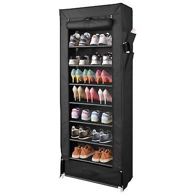 10 Tier 27 Pairs Shoe Rack Shelf Closet Space Saving Storage Organizer w/ Cover - Trend Times Toy Stores