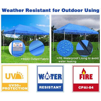 10' X 20' Outdoor Patio Gazebo EZ POP UP Party Tent Wedding Canopy W/Carry Bag - Trend Times Toy Stores