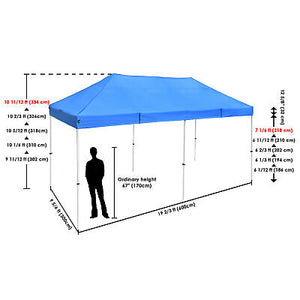 10' X 20' Outdoor Patio Gazebo EZ POP UP Party Tent Wedding Canopy W/Carry Bag - Trend Times Toy Stores