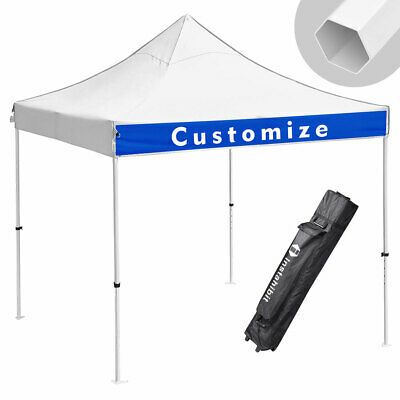 10'x10' EZ Pop Up Canopy Outdoor Sun Shade Wedding Party Tent Gazebo White 550D - Trend Times Toy Stores