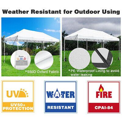 10'x20' Commercial Canopy Party Wedding Tent Outdoor Gazebo Pavilion Cater White - Trend Times Toy Stores