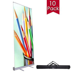 10pcs 33"x79" Retractable Roll Up Banner Stand Wedding Trade Show Sign Display - Trend Times Toy Stores
