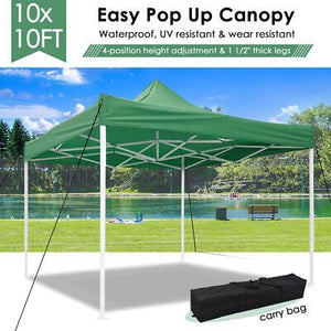 10x10' Commercial EZ Pop Up Canopy Tent Outdoor Bussiness Fair Instant Shelter - Trend Times Toy Stores