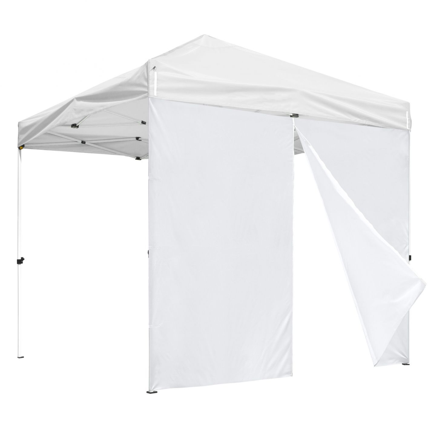 10x10' EZ Pop Up Canopy Commercial Tent Outdoor Business Gazebo Shelter Sidewall White, with 1 Zipper Wall - Trend Times Toy Stores