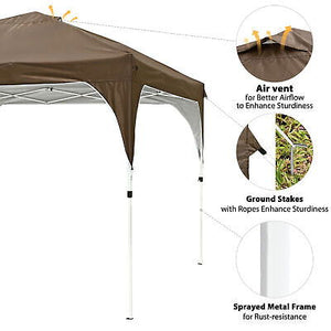 10x10 Ft Pop up Canopy UV50+ Instant Folding Tent Roller Bag Outdoor Backyard - Trend Times Toy Stores