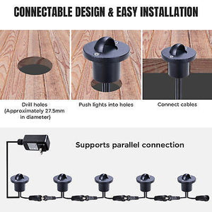 10x LED Deck Stair Light Waterproof Yard Garden Pathway Patio Landscape 12V Lamp - Trend Times Toy Stores
