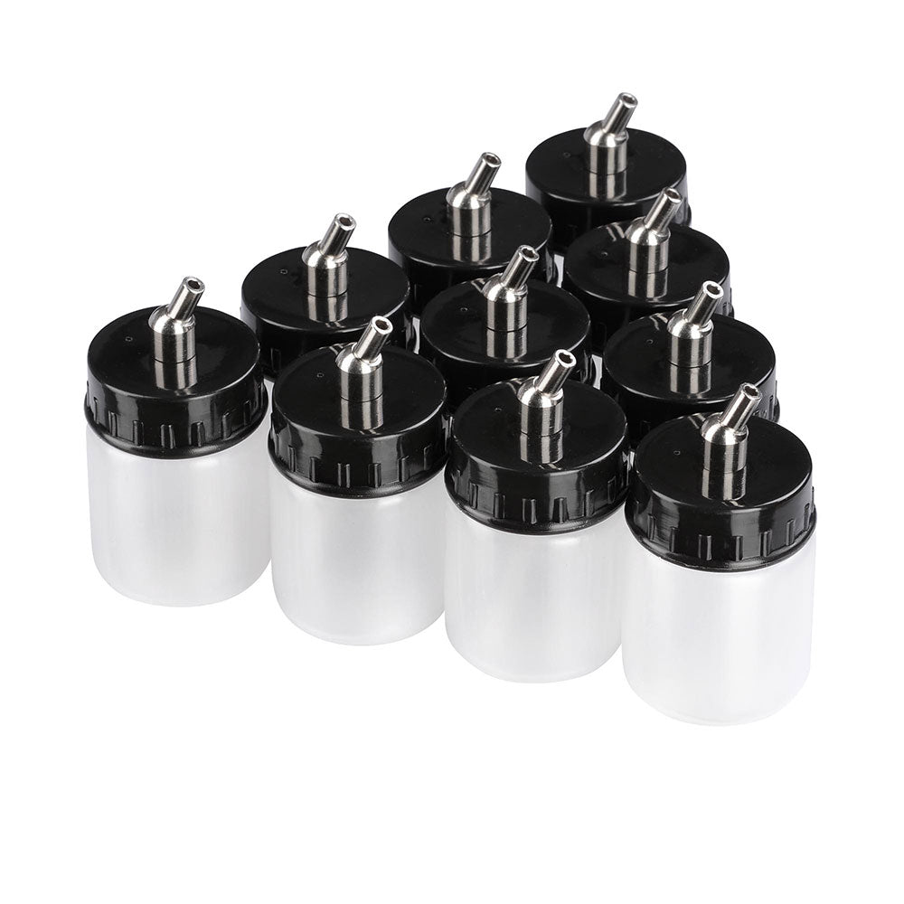 10x Plastic Airbrush Bottle Siphon Feed Paint Cup Single Dual Action 22 80cc Opt 22cc For Dual Action - Trend Times Toy Stores