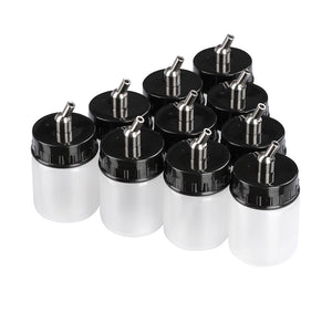 10x Plastic Airbrush Bottle Siphon Feed Paint Cup Single Dual Action 22 80cc Opt 22cc For Dual Action - Trend Times Toy Stores
