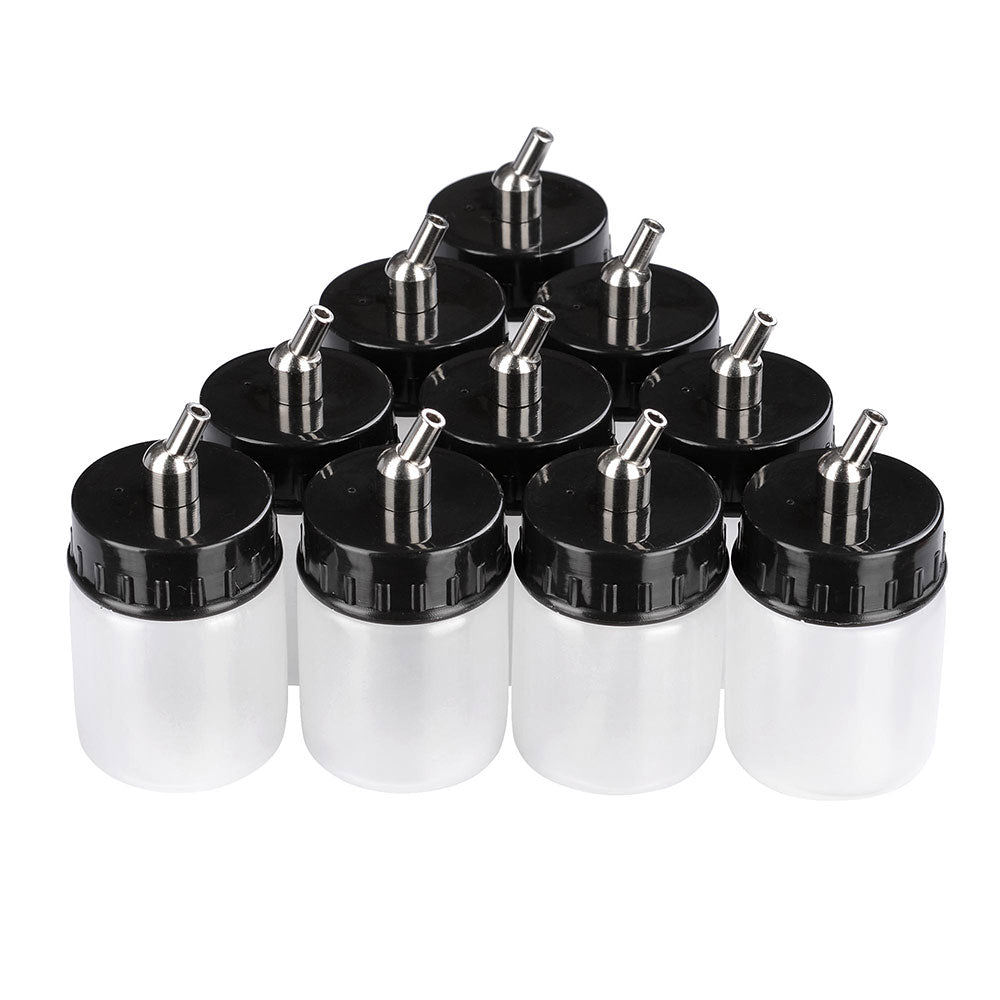 10x Plastic Airbrush Bottle Siphon Feed Paint Cup Single Dual Action 22 80cc Opt 22cc For Dual Action - Trend Times Toy Stores