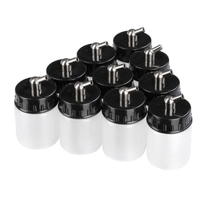 10x Plastic Airbrush Bottle Siphon Feed Paint Cup Single Dual Action 22 80cc Opt 22cc For Single Action - Trend Times Toy Stores