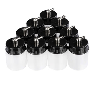 10x Plastic Airbrush Bottle Siphon Feed Paint Cup Single Dual Action 22 80cc Opt 22cc For Single Action - Trend Times Toy Stores