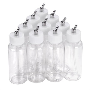 10x Plastic Airbrush Bottle Siphon Feed Paint Cup Single Dual Action 22 80cc Opt 80cc For Dual Action - Trend Times Toy Stores