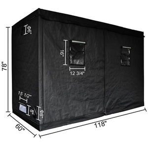 118x60x78 inch Mylar Reflective Aluminum Frame Grow Tent Room - Trend Times Toy Stores