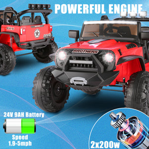 12/24V Large Electric Ride-On Truck and Motorcycle for Kids Trend Times 2