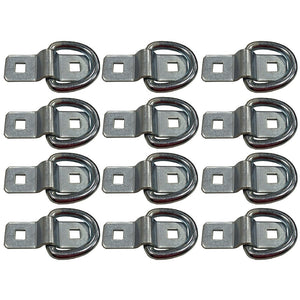 12 Pack 3/8" Steel D-Ring Tie Down Bolts 5000 lb Capacity for Car Motorcycle Quad ATV UTV Trend Times 0