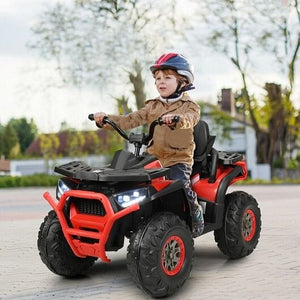 Kids Electric Red 4-Wheeler ATV Quad with MP3 Player and LED Lights Trend Times 1