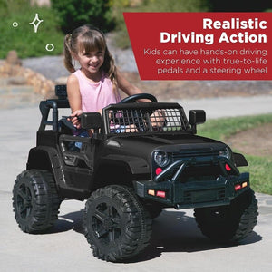 12V Kids Ride-On Truck with Remote Control, Spring Suspension, LED Lights, and AUX Port Trend Times 3