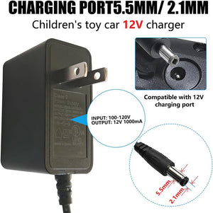 12 Volt Battery Charger for Kids Ride-On Toys and 12V Ride-On Cars Trend Times 1