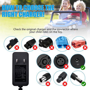 12 Volt Battery Charger for Kids Ride-On Toys and 12V Ride-On Cars Trend Times 2