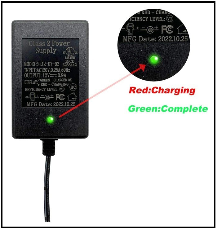 12 Volt 0.9A Battery Charger for Kids Electric Ride-On Car Toys Trend Times 1