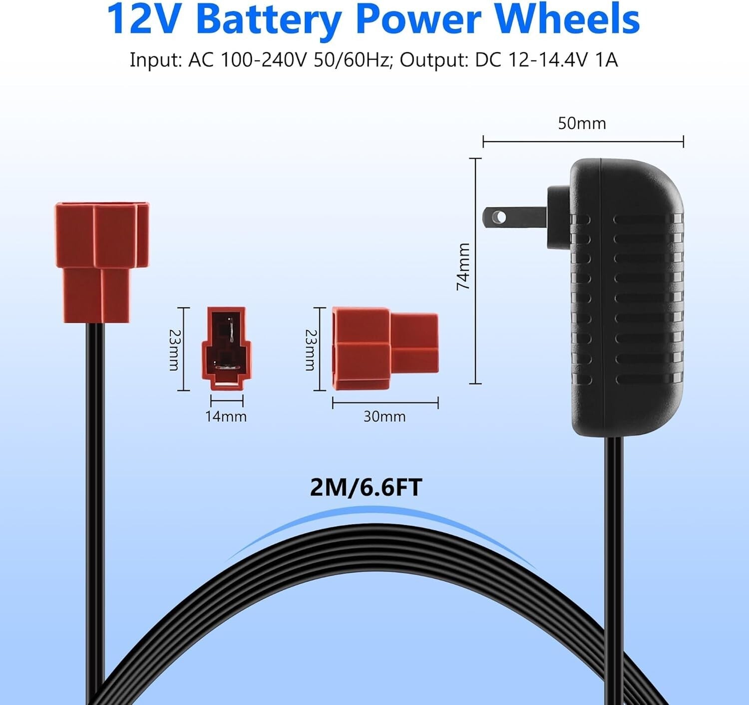 14.4V 1000mA Rechargeable Battery Charger for Ride-On Toys Trend Times 1