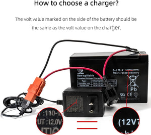 12 Volt Battery Charger with Wire for Kids Ride-On Toys and Cars 12V Trend Times 6