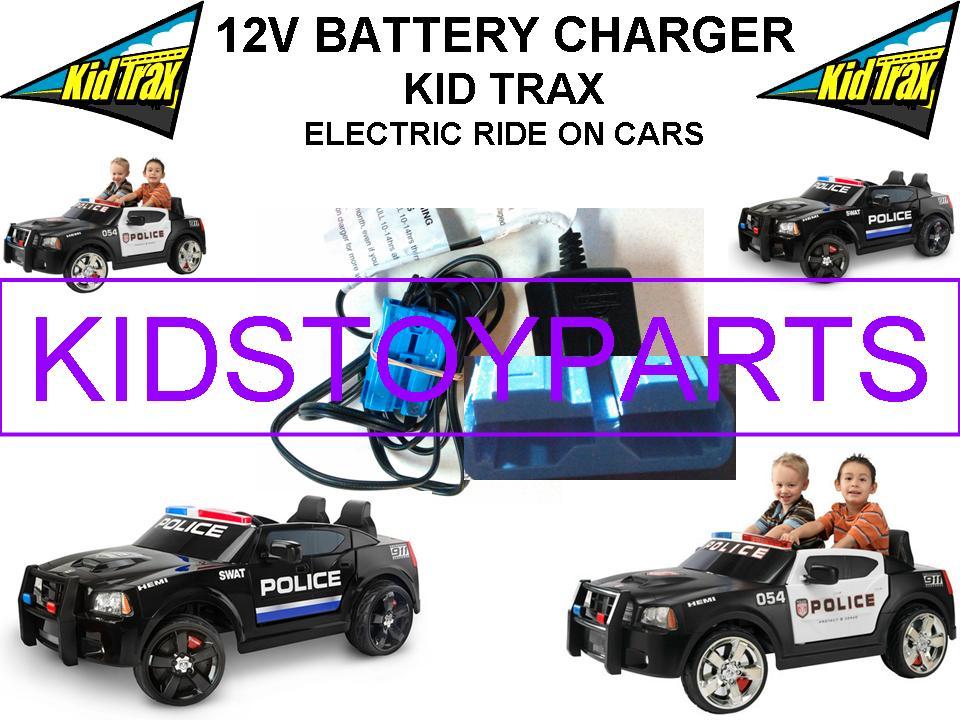 Volt Battery Charger for Kid Trax Dodge Pursuit Police Car with Large Blue Connector Trend Times 0