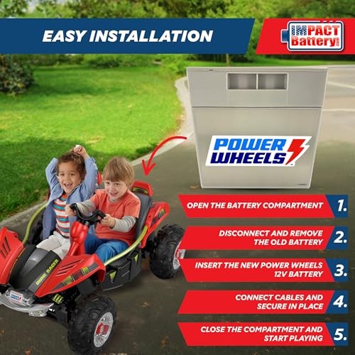 12 Volt Replacement Battery for Power Wheels Toys Trend Times 1