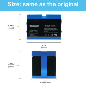 12 Volt Replacement Battery for Peg Perego John Deere Gator Polaris Gaucho Rockin' Case Vehicle Trend Times 4