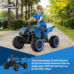 Volt Blue Phantom Battery-Powered ATV Ride-On for Boys and Girls Trend Times 1