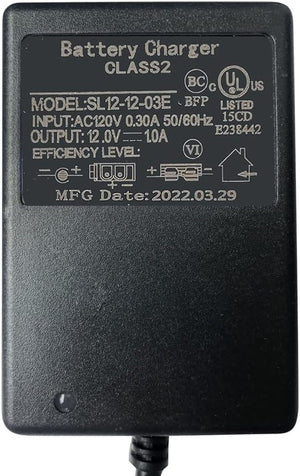 12 Volt Battery Charger for Kids Ride-On Cars and 12V Yamaha Raptor 7 Toys Trend Times 1
