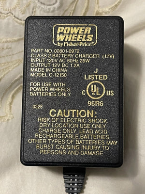 12-Volt Charger for Power Wheels Battery P/N 00801-0972 Trend Times Variant 0