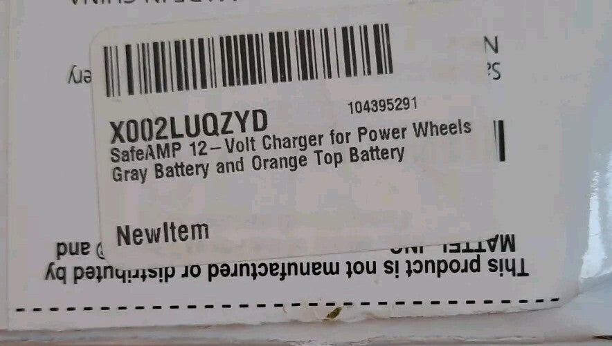 12-Volt Charger for Power Wheels Gray Battery with Orange Top Trend Times 1
