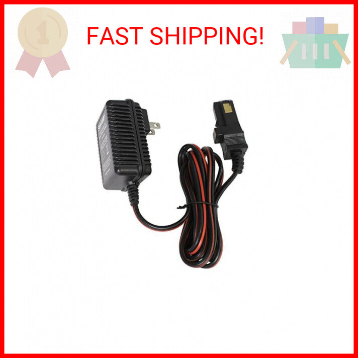 12-Volt Charger for Power Wheels with Gray Battery and Orange Top Battery Trend Times 0