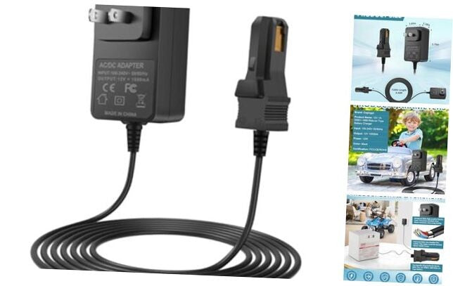 12-Volt Replacement Charger for Power Wheels Gray Battery with Orange Top Trend Times 0