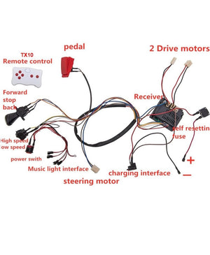 12 Volt DIY Modified Wire and Switch Kit with 2.4G Bluetooth No Remote Control Trend Times 1