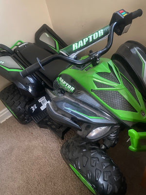 12 Volt Raptor Battery Powered Ride-On with Custom Graphic Design for Boys Age 3 Trend Times 1