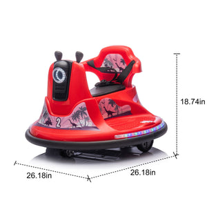 12-Volt Red Electric Ride-On Bumper Car for Children Trend Times 1