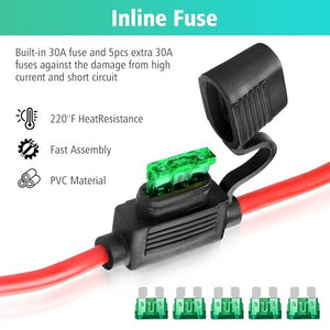 12-Volt SLA Battery Wiring Harness with 12AWG 1A Connector for Peg Perego Trend Times 2