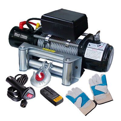 12000LB 12V 6.6 Electric Recovery Winch Wireless Remote Trailer For Truck SUV - Trend Times Toy Stores