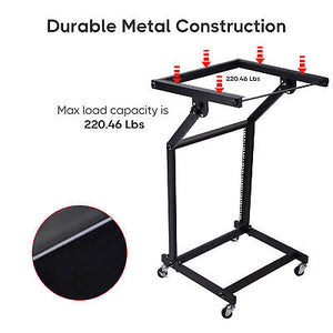 12U 19" Rack Mount Mixer Stand Studio Cart Stage Amp Adjustable Music Party Show - Trend Times Toy Stores